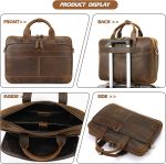 Jack&Chris Leather Briefcase for Men,Business Travel Laptop Messenger Bags - Image 4